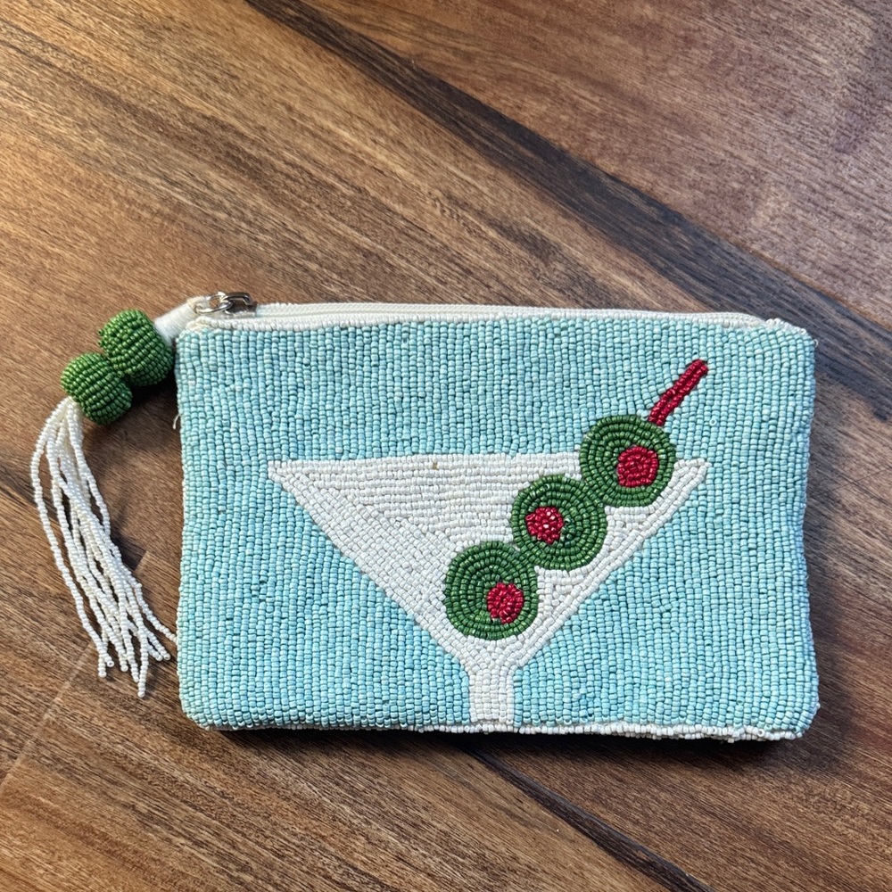 Beaded Clutch with Martini Design
